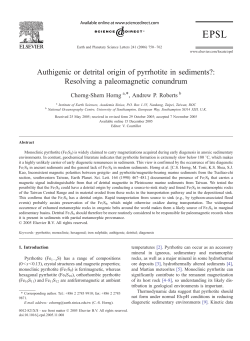 Authigenic or detrital origin of pyrrhotite in sediments?: Resolving a