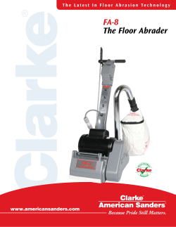 FA-8 The Floor Abrader