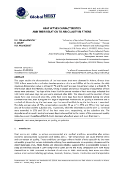 HEAT WAVES CHARACTERISTICS AND THEIR RELATION TO AIR