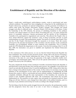 Establishment of Republic and the Direction of Revolution