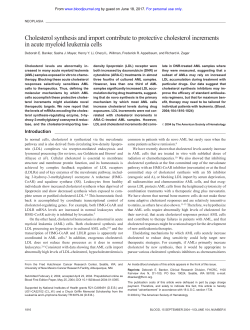 Cholesterol synthesis and import contribute to