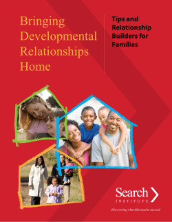 Bringing Developmental Relationships Home