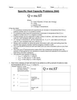 Q = mcAT Q = mcAT