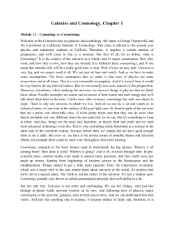 Galaxies and Cosmology, Chapter 1