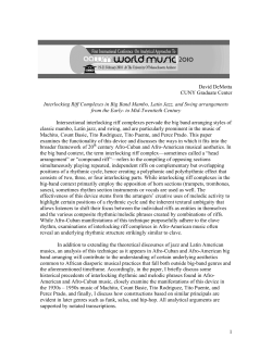 Interlocking Riff Complexes in Big Band Mambo, Latin