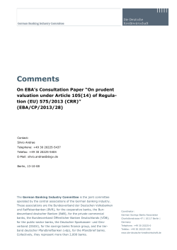 Comments - Bundesverband deutscher Banken