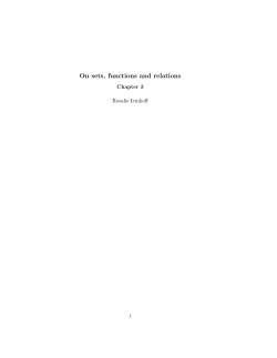 On sets, functions and relations