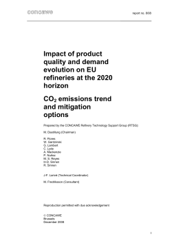 Impact of product quality and demand evolution on EU refineries at