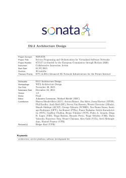 D2.2 Architecture Design