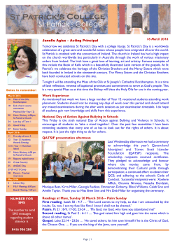 16 March 2016 - St Patrick`s College, Mackay