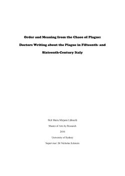 Introduction to Plague Scholarship