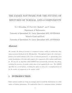 THE EMMIX SOFTWARE FOR THE FITTING OF MIXTURES OF