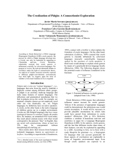 The Creolization of Pidgin: A Connectionist