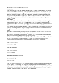 School report cards - National Foundation for Educational Research