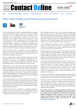 Tailor-made training to suit Poland`s growing