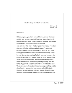 James Monroe Script