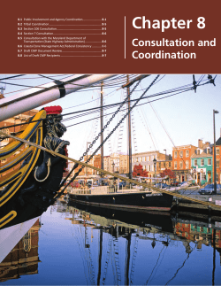 Chapter 8 and Back Matter: Consultation and Coordination