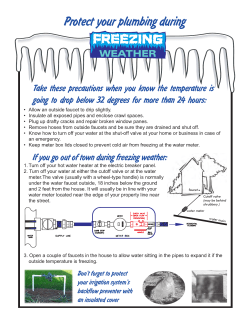 Freezing Weather Tips - Mount Pleasant Waterworks