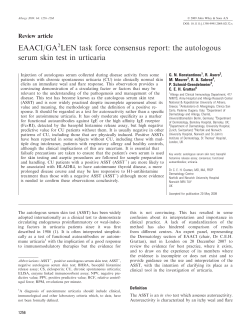 the autologous serum skin test in urticaria