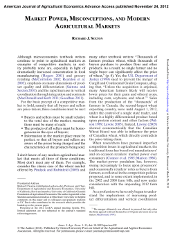 market power, misconceptions, and modern agricultural markets
