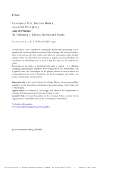 Annemarie Mol, Ingunn Moser, Jeannette Pols (eds - Beck-Shop