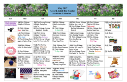 May 2017 Accord Adult Day Center Activities Calendar