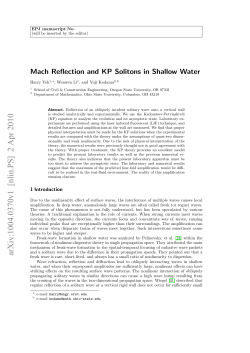 Mach reflection and KP solitons in shallow water