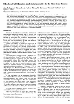 Mitochondrial Mismatch Analysis is Insensitive to