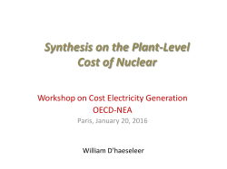 Synthesis on the Plant-Level Cost of Nuclear