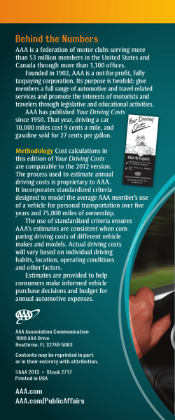 2013 Your Driving Costs