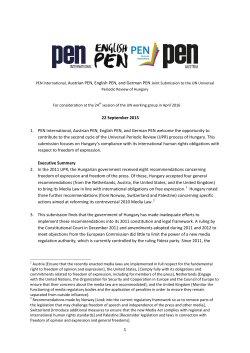 1 PEN International, Austrian PEN, English PEN, and German PEN