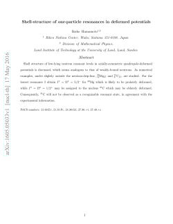 Shell-structure of one-particle resonances in deformed potentials