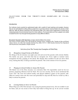 Selections from The Twenty‑four Exemplars