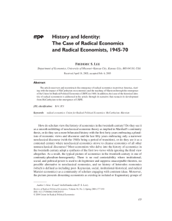 History and Identity: The Case of Radical