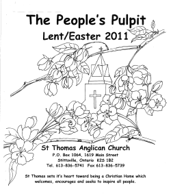 Stittsville, Ontario K2S 1 B2 St Thomas sets it`s heart toward being a