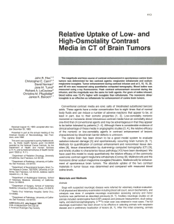 Relative Uptake of Low- and High-Osmolality Contrast
