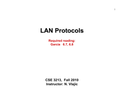 LAN Protocols I: Ethernet (802.3), Token Ring