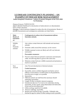 3.2 disease contingency planning &ndash; an example of disease