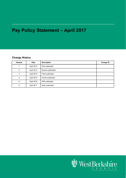 pay policy statement - West Berkshire Council