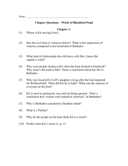 Chapter Questions – Witch of Blackbird Pond Chapter 1: (1) Where