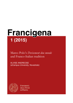 Marco Polo`s Devisement dou monde and Franco