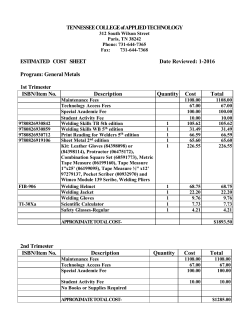 1-2016 Program: General Metals 1st Trimester ISBN
