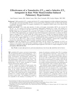 Effectiveness of a Nonselective ETA/B and a Selective