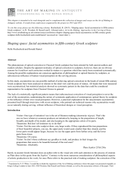 Shaping space: facial asymmetries in fifth