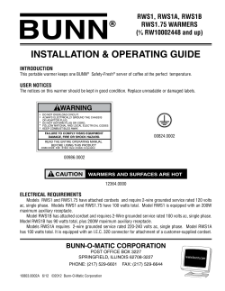 installation, operating, RWS1, RWS1A, RWS1B, RWS1.75