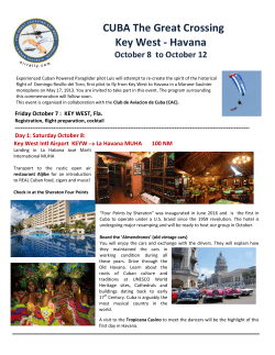 CUBA The Great Crossing Key West - Havana