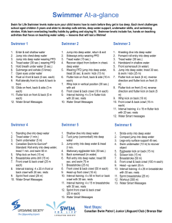 At-a-glance Swimmer Program Chart
