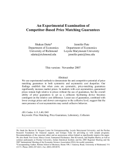 An Experimental Examination of Competitor