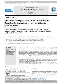 Bioprocess development for kefiran production by Lactobacillus