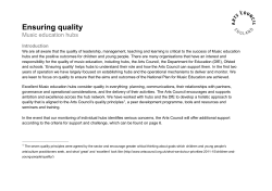 Ensuring quality - Arts Council England